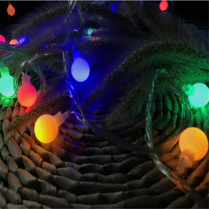 10M led string lights with 50led ball AC220V holiday decoration lamp Festival Christmas lights outdoor lighting 14