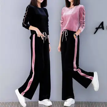 Tracksuit 2020 Spring Women's Suit Solid 0-Neck Velet Sweatshirt + Long Pant 2 Piece Set
Tracksuit 2020 Spring Women's Suit Solid 0-Neck Velet Sweatshirt + Long Pant 2 Piece Set