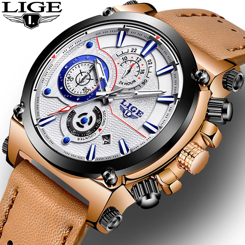 Watch men Top Brand LIGE Luxury Quartz clock mens Watches Sports Chronograph leather Waterproof fashion Watch relogio masculino
Watch men Top Brand LIGE Luxury Quartz clock mens Watches Sports Chronograph leather Waterproof fashion Watch relogio masculino