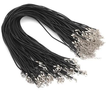 18inch Black Leather Cord Necklace String 2mm With Clasp Diy Jewelry Making Material Jewelry Accessories 20Pcs
18inch Black Leather Cord Necklace String 2mm With Clasp Diy Jewelry Making Material Jewelry Accessories 20Pcs