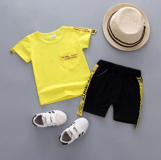 Wholesale 2019 Summer Baby Girl Clothing Baby Boy Letter Pocket T-Shirt Tops + Shorts 2 PCS Set Child Baby Jogging Sportswear
Wholesale 2019 Summer Baby Girl Clothing Baby Boy Letter Pocket T-Shirt Tops + Shorts 2 PCS Set Child Baby Jogging Sportswear