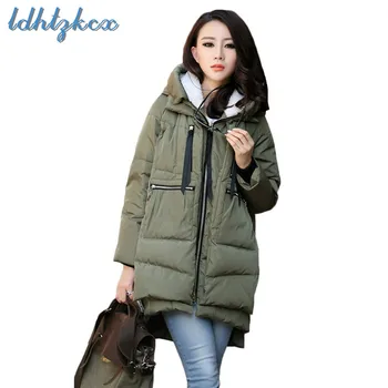 LDHTZKCX Solid Color Large Size Long-sleeved Hooded Parkas Female 2018 Autumn-winter New Fashion Long Pockets Cotton Coats CX371
LDHTZKCX Solid Color Large Size Long-sleeved Hooded Parkas Female 2018 Autumn-winter New Fashion Long Pockets Cotton Coats CX371