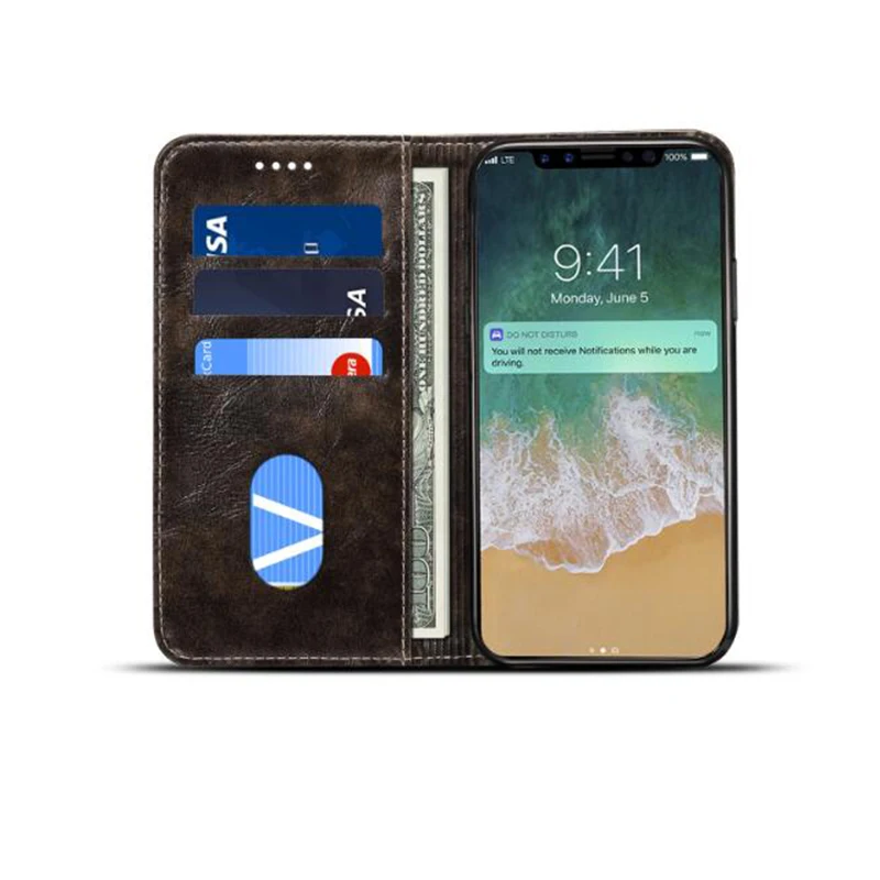 New Mobile Phone Case For Apple iPhone 7 6S 8 Plus X 6 Multi-Function Wallet Cards Zippers Flip Covers Protective Vintage | Мобильные