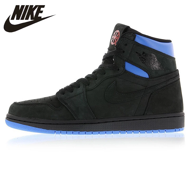 

Nike Air Jordan 1 Retro Q54 Quai 54 Black Red and Blue Men's Basketball Shoes, Original Outdoor Cushioning Shoes AH1040 054