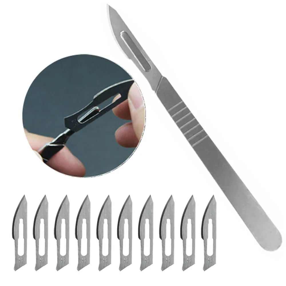 Набор нескользящих инструментов для резки бумаги нож скальпеля + 10 шт. лезвия