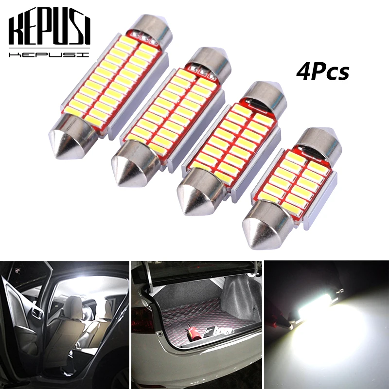 4PCS High Quality 31mm 36mm 39mm 42mm C5W C10W Super Bright 4014 SMD Car LED Festoon Light Canbus Error Free Interior Doom Lamp
4PCS High Quality 31mm 36mm 39mm 42mm C5W C10W Super Bright 4014 SMD Car LED Festoon Light Canbus Error Free Interior Doom Lamp