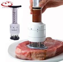 1PC New Stainless Steel Meat Tenderizer Needle BBQ Meat Injector Marinade Flavor Syringe Kitchen Tools 
1PC New Stainless Steel Meat Tenderizer Needle BBQ Meat Injector Marinade Flavor Syringe Kitchen Tools