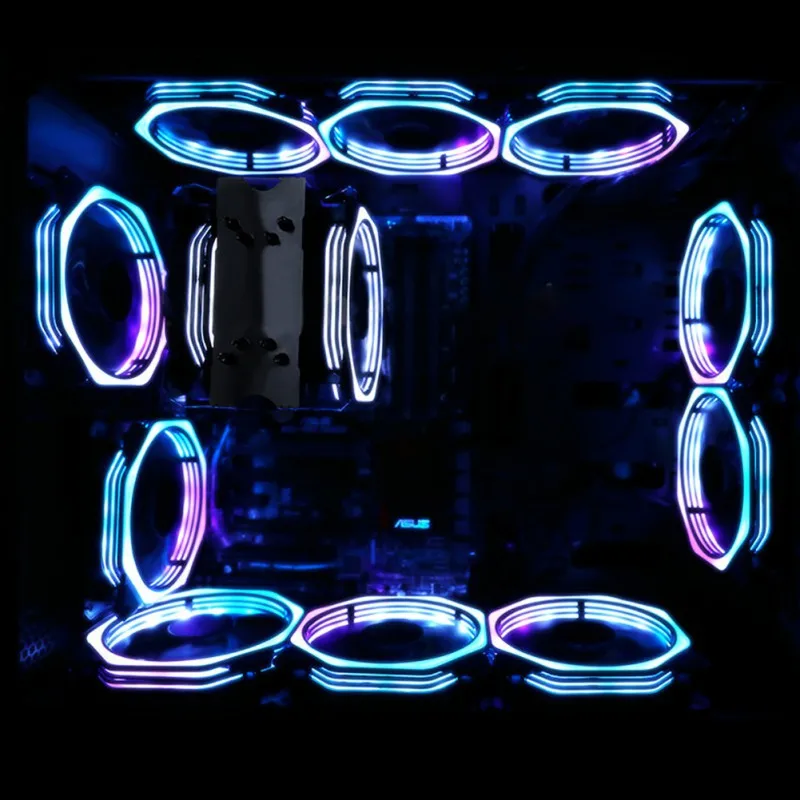 4pin 12 cm Cooling W/ Anti-vibration Rubber Silent Colorful Led Light Fan 16db Ultra Silent 15 Leds Case Fan Heatsink Cooler
4pin 12 cm Cooling W/ Anti-vibration Rubber Silent Colorful Led Light Fan 16db Ultra Silent 15 Leds Case Fan Heatsink Cooler