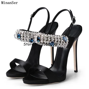 Summer Sexy Ladies Super High Heels Shoes Woman Elegant Crystal Wedding Party Sandals Genuine Leather Black Buckle Pumps
Summer Sexy Ladies Super High Heels Shoes Woman Elegant Crystal Wedding Party Sandals Genuine Leather Black Buckle Pumps