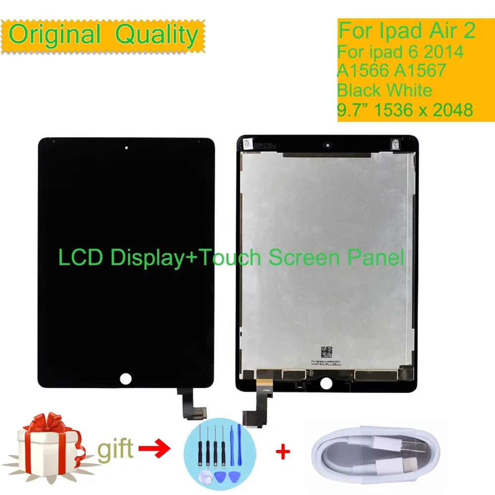 Original For Apple iPad Air 2 Air2 LCD Display Touch Screen Digitizer For ipad 6 A1567 A1566 LCD Panel monitor Pantalla 2014
Original For Apple iPad Air 2 Air2 LCD Display Touch Screen Digitizer For ipad 6 A1567 A1566 LCD Panel monitor Pantalla 2014