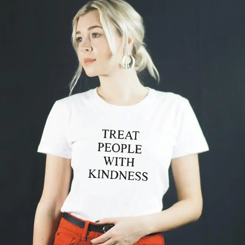 Фото Женская футболка с коротким рукавом и принтом надписи Харадзюку | одежда