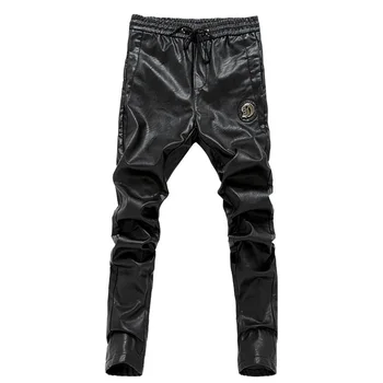 Men's Faux Leather Pants Zipper Skinny Fashion Casual Elastic Waist Motorcycle Trousers
Men's Faux Leather Pants Zipper Skinny Fashion Casual Elastic Waist Motorcycle Trousers