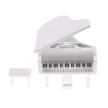 White Exquisite Wooden Grand Piano With Stool Model Play Music Instrument Toys Accessories House Decor Dollhouse Miniature
White Exquisite Wooden Grand Piano With Stool Model Play Music Instrument Toys Accessories House Decor Dollhouse Miniature