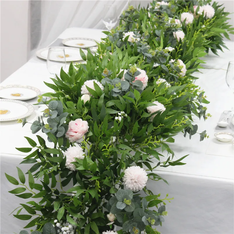 Custom 2M Wedding backdrop arch decor artificial willow peony flower runner party event supplies flower row table runner wall
Custom 2M Wedding backdrop arch decor artificial willow peony flower runner party event supplies flower row table runner wall