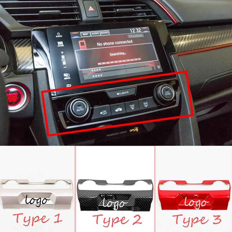 ABS Matte/Carbon Fibre/red For Honda Civic 10th 2016 2017 Car air conditioner Switch panel cover trim accessories 1pcs
ABS Matte/Carbon Fibre/red For Honda Civic 10th 2016 2017 Car air conditioner Switch panel cover trim accessories 1pcs