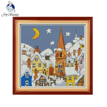Joy Sunday Needlework DIY Cross stitch Set For Embroidery kit Street snow home decor Counted Cross-Stitching factory direct sale
Joy Sunday Needlework DIY Cross stitch Set For Embroidery kit Street snow home decor Counted Cross-Stitching factory direct sale