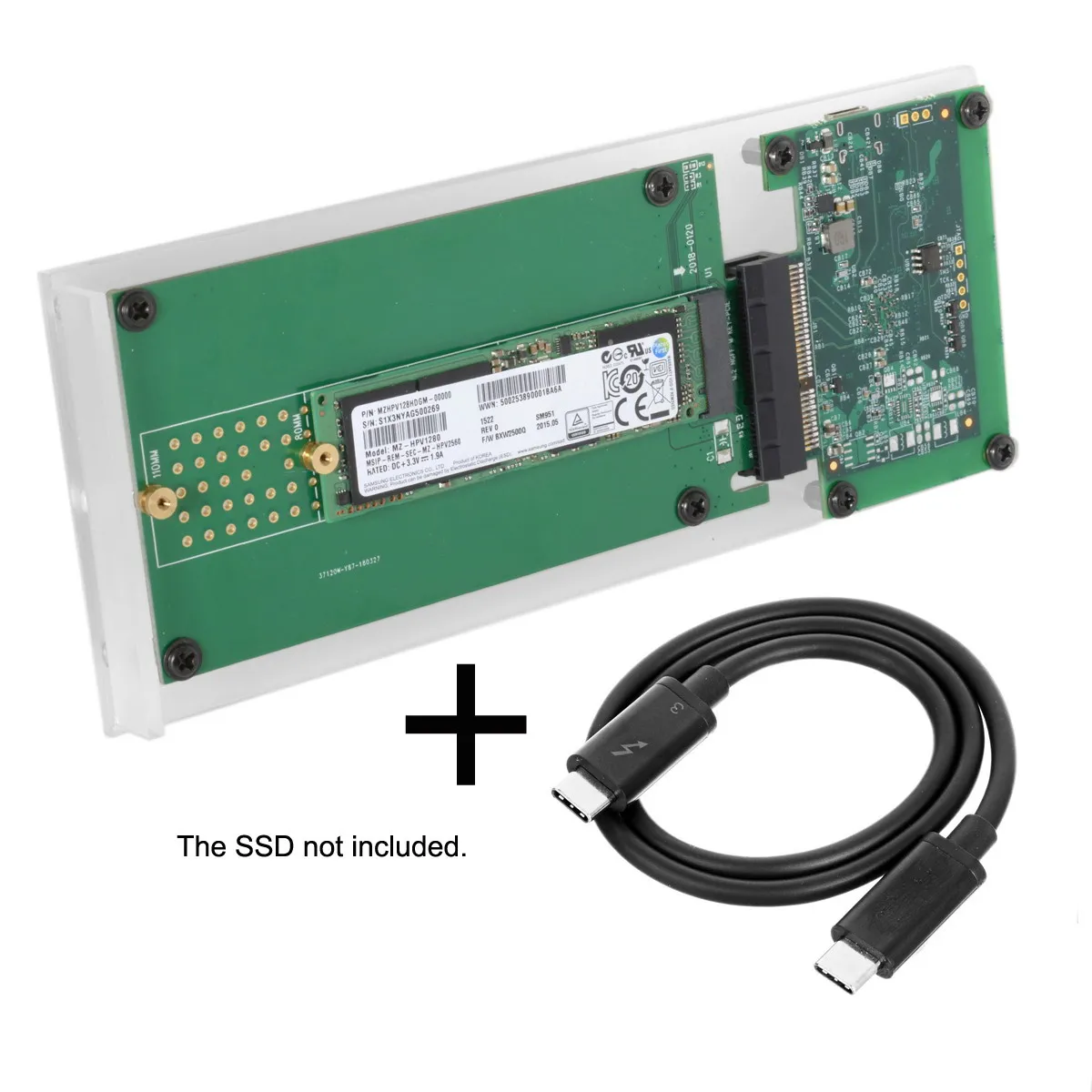 CY Thunderbot3 to PCI Express PCI-E to NGFF M-key NVME AHCI SSD Convert Case Cartridge Adapter Cable Support Windows 10 or later 
CY Thunderbot3 to PCI Express PCI-E to NGFF M-key NVME AHCI SSD Convert Case Cartridge Adapter Cable Support Windows 10 or later