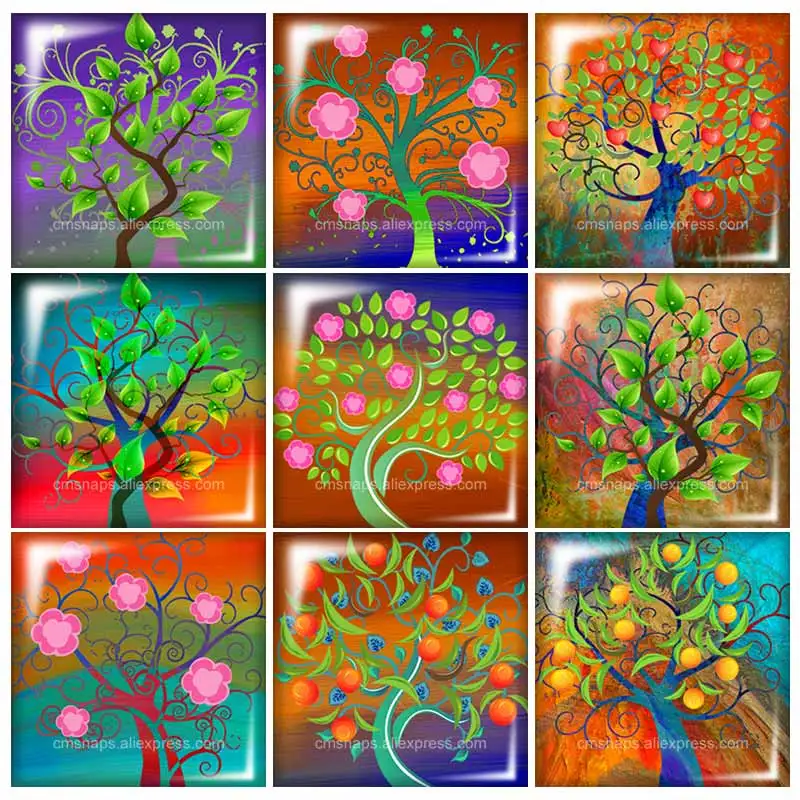 Beauty Colorful magical Tree Square glass cabochon 10pcs 12mm/20mm/25mm/30mm Size flat back DIY Jewelry Findings Components
Beauty Colorful magical Tree Square glass cabochon 10pcs 12mm/20mm/25mm/30mm Size flat back DIY Jewelry Findings Components