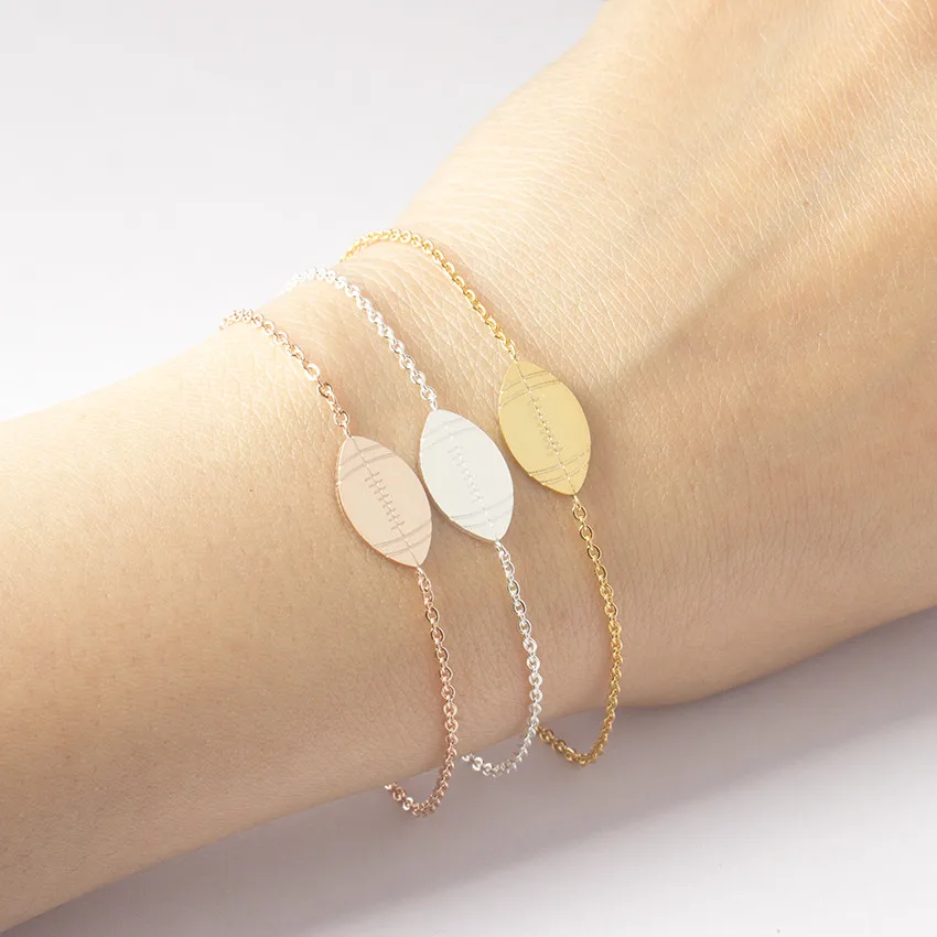 V Attract Fashion Rose Gold American Football Bracelets Men Women Sports Jewelry Friendship Gift Hand Chain Bangles
V Attract Fashion Rose Gold American Football Bracelets Men Women Sports Jewelry Friendship Gift Hand Chain Bangles