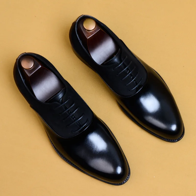 2019 Fashion Black Wine Red Man Formal Shoes High Quality Genuine Leather Personality Men Business Dress Oxford Wedding Shoes
2019 Fashion Black Wine Red Man Formal Shoes High Quality Genuine Leather Personality Men Business Dress Oxford Wedding Shoes