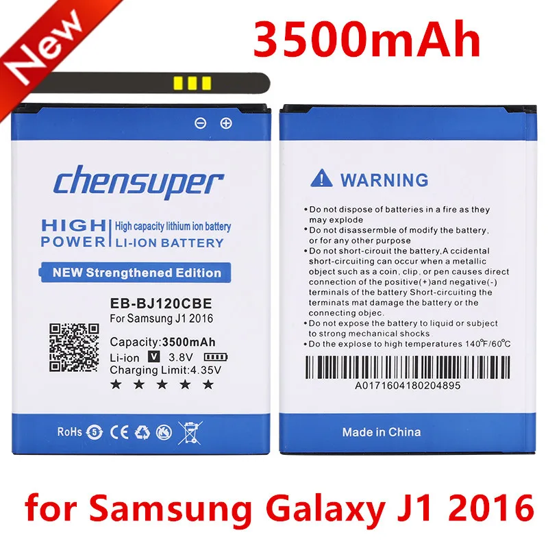 Аккумулятор chensuepr 3500 мАч для Samsung Galaxy J1 2016 версия J120F Express 3 J120A J120T J120 J120H
Аккумулятор chensuepr 3500 мАч для Samsung Galaxy J1 2016 версия J120F Express 3 J120A J120T J120 J120H