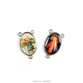 Catholic Rosary Connector Two Side Different Catholic Figure St Christopher and Jesus Mercy
Catholic Rosary Connector Two Side Different Catholic Figure St Christopher and Jesus Mercy