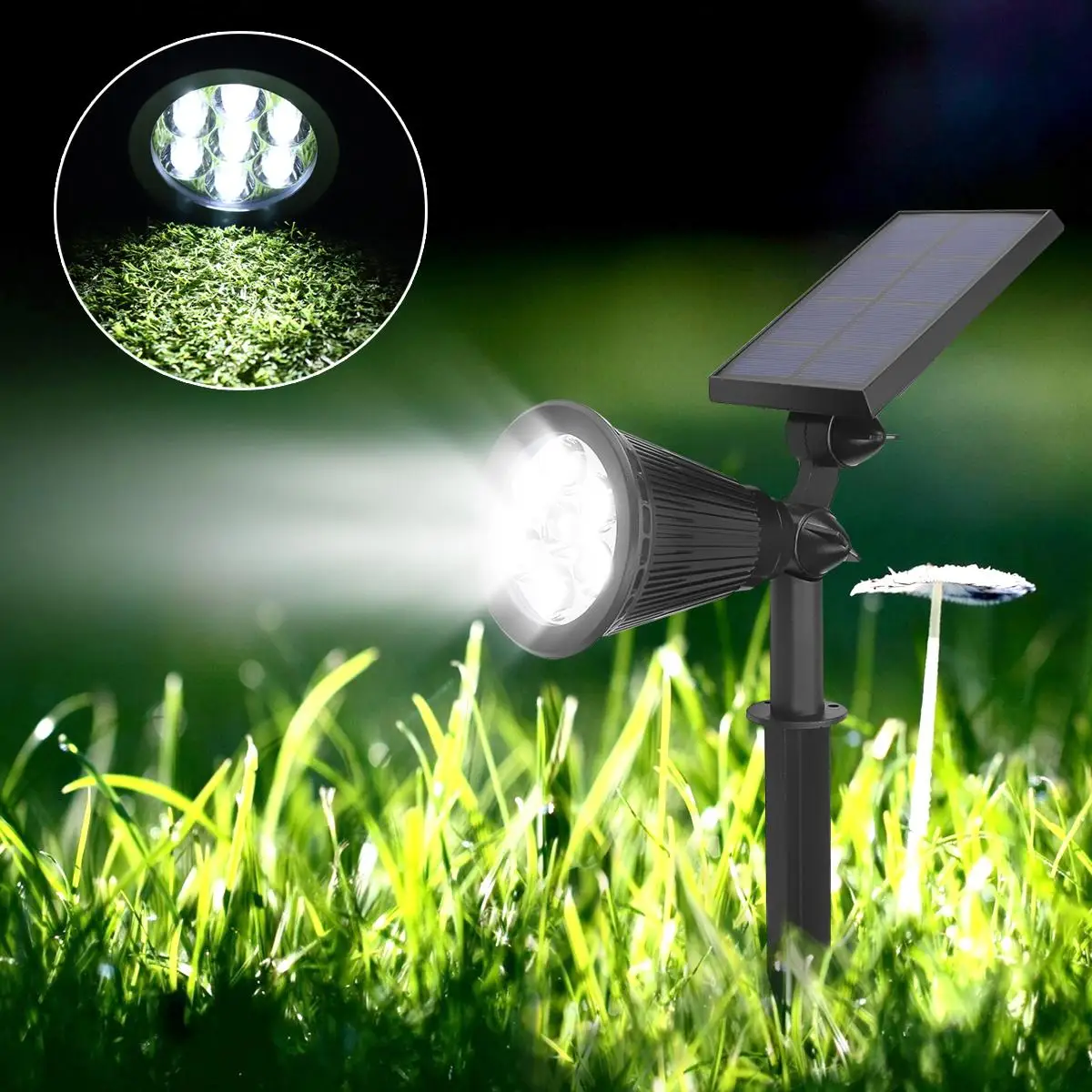 Waterproof Light Sensor Solar Powered 7 LED Solar Light Garden Lamp Spot Light Outdoor Lawn Landscape White Light
Waterproof Light Sensor Solar Powered 7 LED Solar Light Garden Lamp Spot Light Outdoor Lawn Landscape White Light