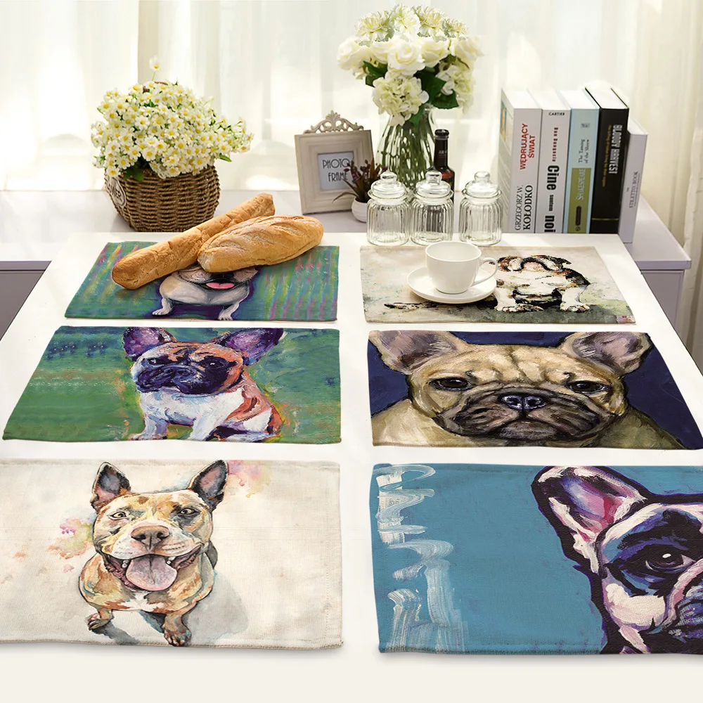 Cartoon Animal Dogs Table Placemats Cotton Linen Placemat for Dining Table Nordic Accessories Kitchen Cup Mat Drink Coasters
Cartoon Animal Dogs Table Placemats Cotton Linen Placemat for Dining Table Nordic Accessories Kitchen Cup Mat Drink Coasters