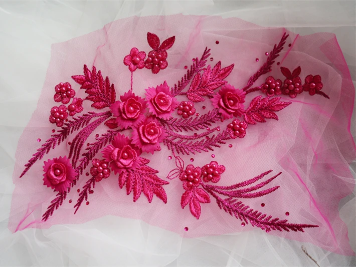 hot pink 3D lace applique flowers lace, embroidered lace appliques patches fabrics for girls dance costume couture haute
hot pink 3D lace applique flowers lace, embroidered lace appliques patches fabrics for girls dance costume couture haute