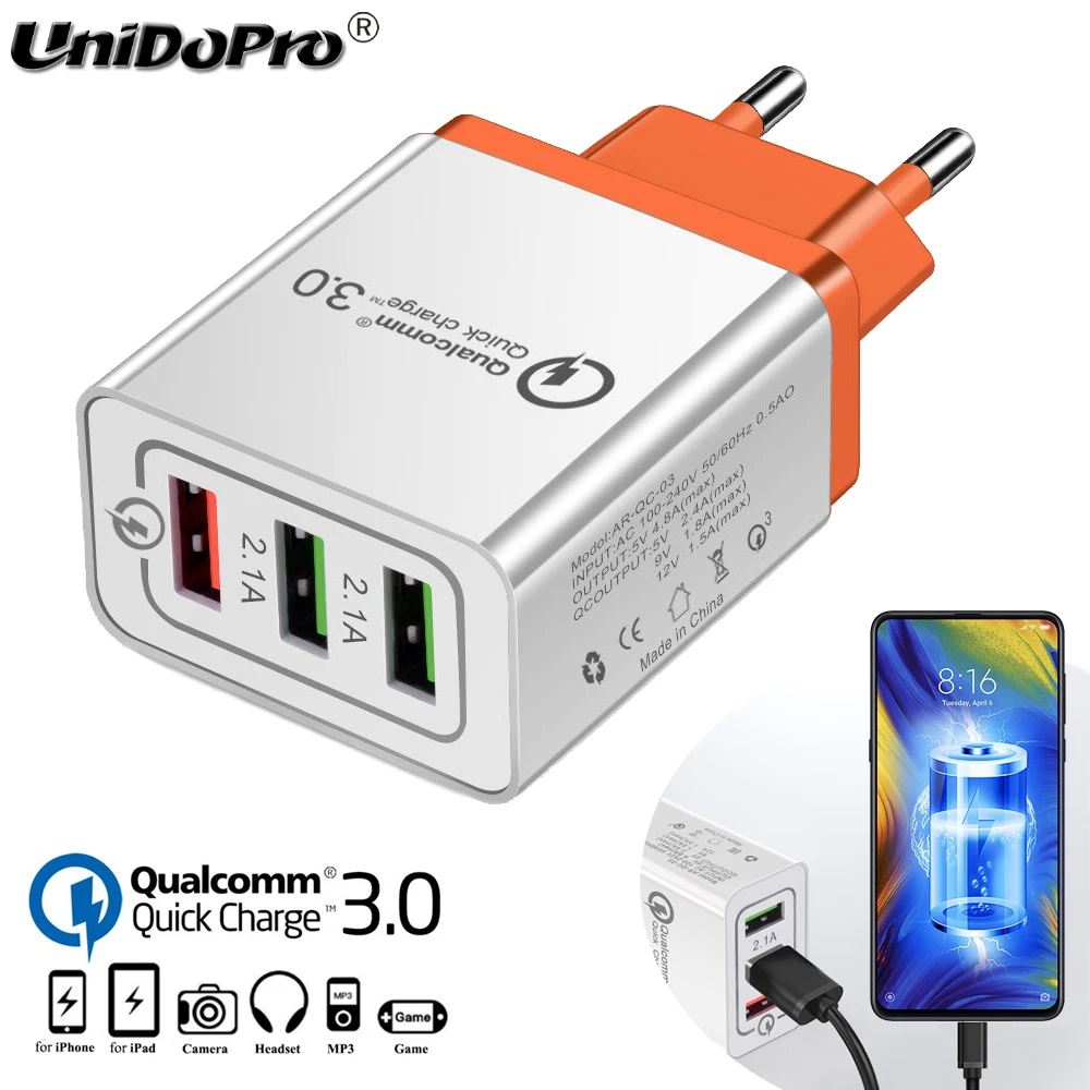 Quick Charge QC 3.0 3-USB Euro Fast AC Wall Charger for Xiaomi Mi 9T 9Lite 8 SE 6X A2 A3 Redmi K20 Note 7S 7 6 5 Pro 4X Mix 3 5G
Quick Charge QC 3.0 3-USB Euro Fast AC Wall Charger for Xiaomi Mi 9T 9Lite 8 SE 6X A2 A3 Redmi K20 Note 7S 7 6 5 Pro 4X Mix 3 5G