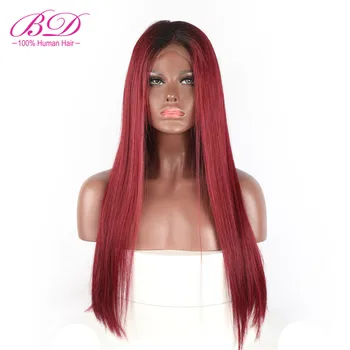 1b/99J Ombre Color Straight Lace Front Human Hair Wigs Brazilian Virgin Hair Lace Wigs with Baby Hair Red Wig BD HAIR
1b/99J Ombre Color Straight Lace Front Human Hair Wigs Brazilian Virgin Hair Lace Wigs with Baby Hair Red Wig BD HAIR