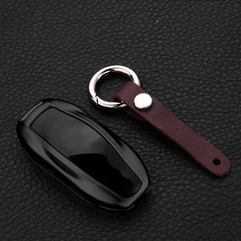 TOYIKIE Aluminum Alloy & Leather Car Key Case Cover Remote Control For Tesla Model S Smart Key Chain Car Accessories
TOYIKIE Aluminum Alloy & Leather Car Key Case Cover Remote Control For Tesla Model S Smart Key Chain Car Accessories