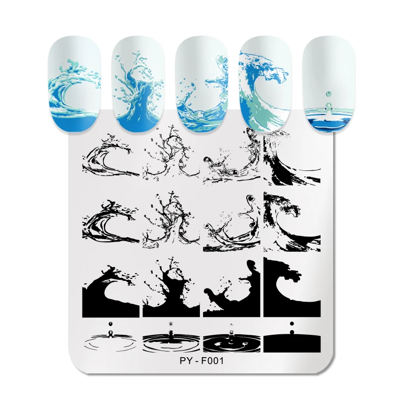 PICT YOU Stamping Plates Square Stainless Steel Water Overprint Wave Series Design Stamp Nail Art Image Stencils F001
PICT YOU Stamping Plates Square Stainless Steel Water Overprint Wave Series Design Stamp Nail Art Image Stencils F001