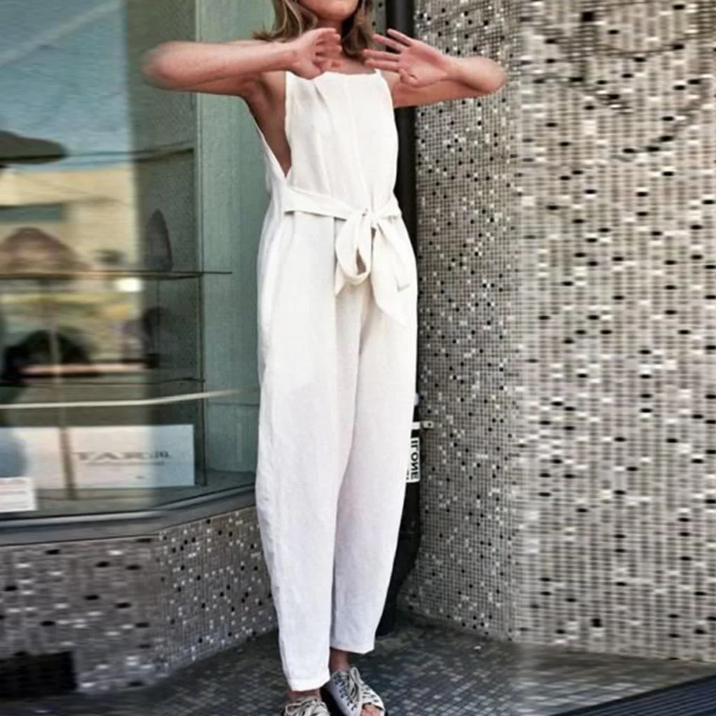 Women Summer Casual Jumpsuit Sexy Jumpsuit Suspenders Women's Casual Pants Belt Playsuit
Women Summer Casual Jumpsuit Sexy Jumpsuit Suspenders Women's Casual Pants Belt Playsuit
