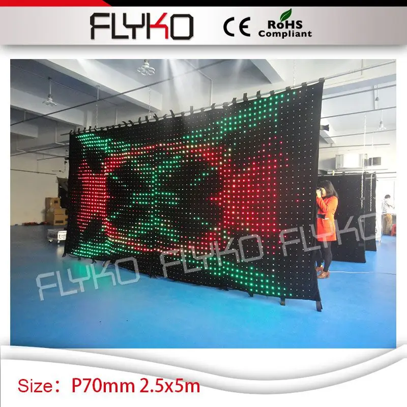 rgb3in1 led strip programmable led vision curtain dj stage video screen 2.5m by 5m P7cm
rgb3in1 led strip programmable led vision curtain dj stage video screen 2.5m by 5m P7cm
