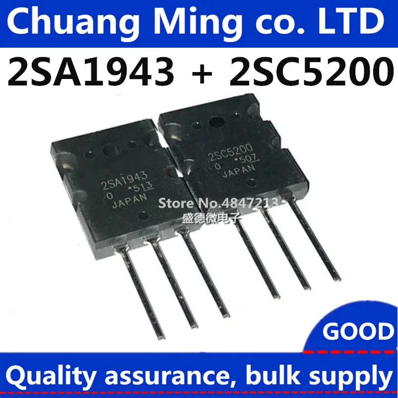 Free Shipping 20pcs/lot New A1943 C5200 2SA1943 2SC5200 audio pair tube 10PCS* A1943+10PCS* C5200 TO-3PL new original
Free Shipping 20pcs/lot New A1943 C5200 2SA1943 2SC5200 audio pair tube 10PCS* A1943+10PCS* C5200 TO-3PL new original