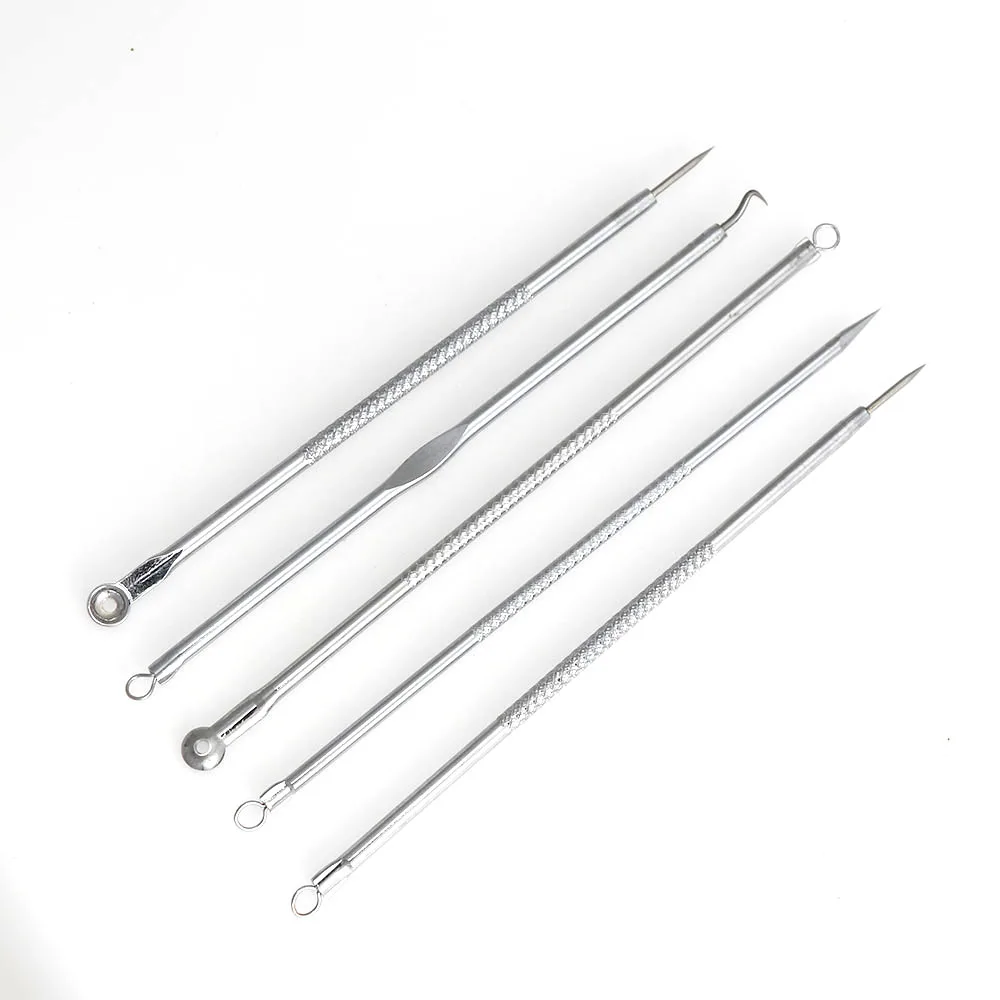 5Pcs/Set Stainless Steel Acne Needle Blackhead Comedone Acne Removable Blemish Pimple Extractor Tool OPP Packing
5Pcs/Set Stainless Steel Acne Needle Blackhead Comedone Acne Removable Blemish Pimple Extractor Tool OPP Packing