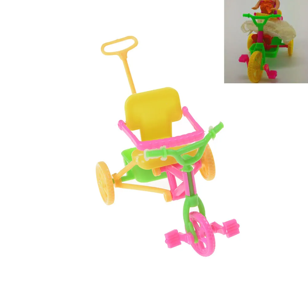 10 cm Plastic Kids Tricycle with Push Handle for Dolls Accessories Dollhouse Miniature Kids Cute Toy Gift Random Color
10 cm Plastic Kids Tricycle with Push Handle for Dolls Accessories Dollhouse Miniature Kids Cute Toy Gift Random Color