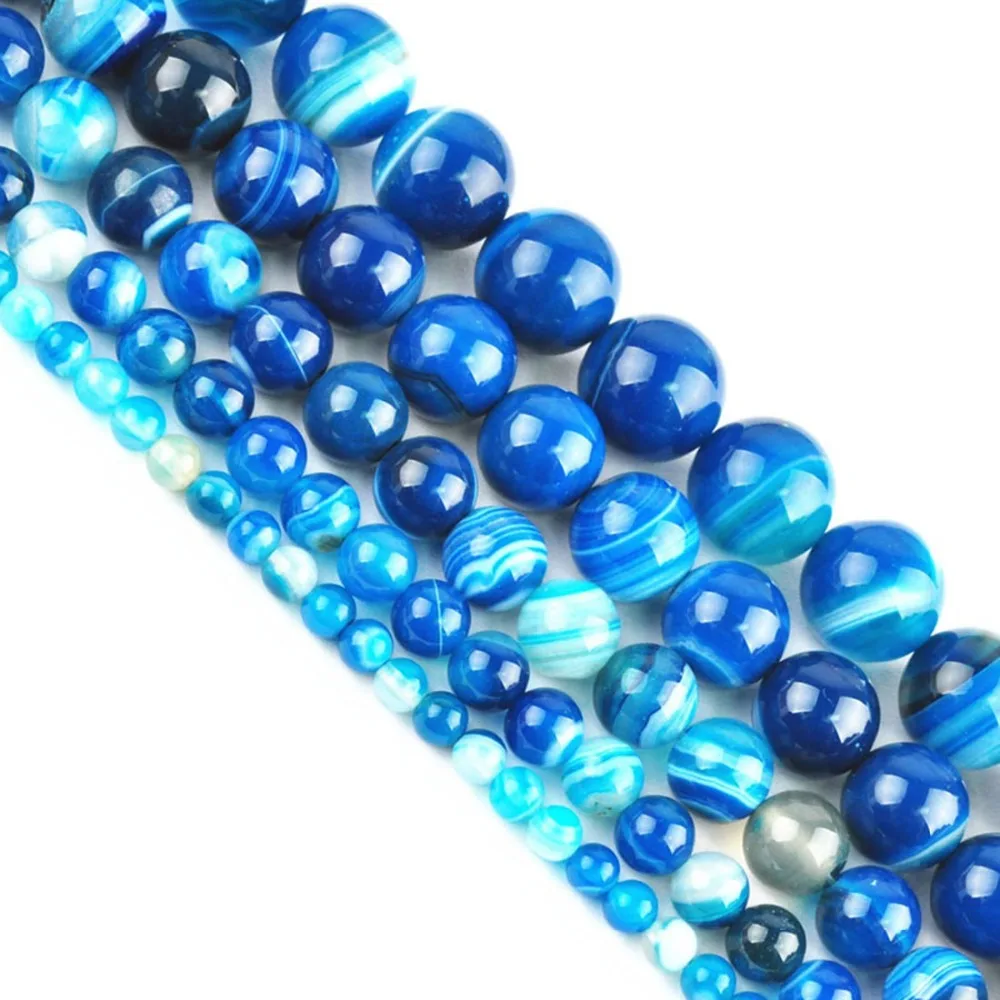 LNRRABC Fashion 4/6/8/10/12MM Blue Striped Spacer Loose Round Natural Stone Beads For DIY Jewelry Making Bracelet Findings
LNRRABC Fashion 4/6/8/10/12MM Blue Striped Spacer Loose Round Natural Stone Beads For DIY Jewelry Making Bracelet Findings