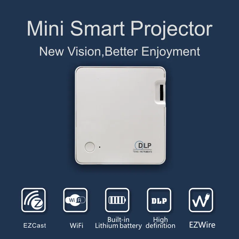 Excelvan MY302 DLP Pico Projector Portable 1920*1080P 20-120 inch Projection Range Home Theater Multimedia Support EZcast Wifi
Excelvan MY302 DLP Pico Projector Portable 1920*1080P 20-120 inch Projection Range Home Theater Multimedia Support EZcast Wifi