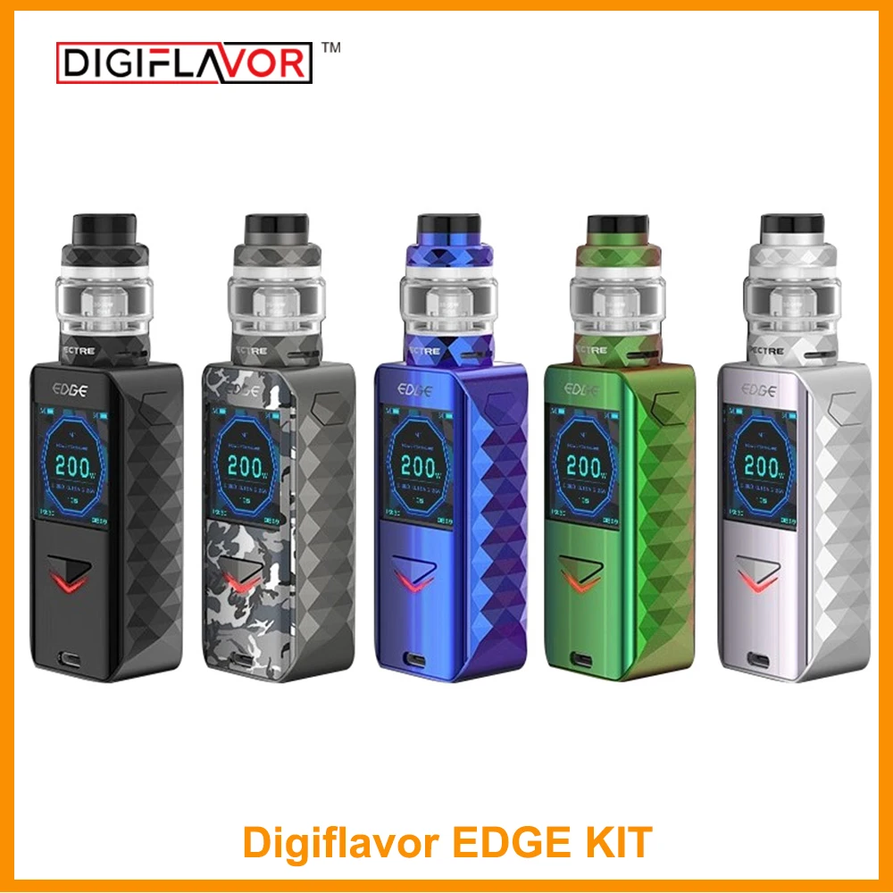 Original Digiflavor Edge Kit With 4ml Specter Sub Ohm Tank in 0.2ohm Dgimesh coil Output 200W Wattage E-Cigarette
Original Digiflavor Edge Kit With 4ml Specter Sub Ohm Tank in 0.2ohm Dgimesh coil Output 200W Wattage E-Cigarette