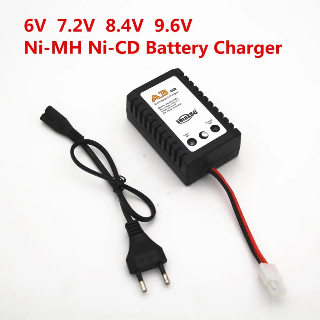 A3 Charger For 6v 7.2v 8.4v 9.6v NiCd NiMH battery with Tamiya Plug Kep-2p L6.2-2P For RC toys Automatic Power-off Intelligence
A3 Charger For 6v 7.2v 8.4v 9.6v NiCd NiMH battery with Tamiya Plug Kep-2p L6.2-2P For RC toys Automatic Power-off Intelligence