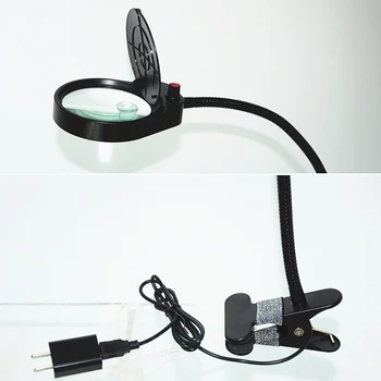 USB Charger LED Clip Table Light SMD3528 Desk Lamp 3X/10X Magnifying Lens Adjustable Flexible Portable Kids Light 5W LED Light
USB Charger LED Clip Table Light SMD3528 Desk Lamp 3X/10X Magnifying Lens Adjustable Flexible Portable Kids Light 5W LED Light