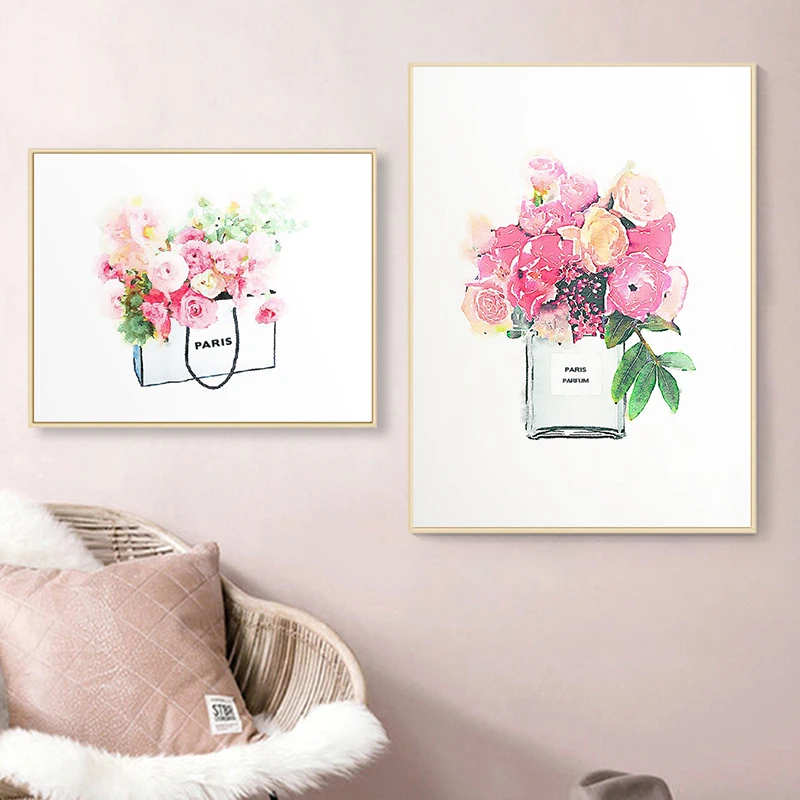 Perfume Bottle Flower Pastel Glam Canvas Painting Vogue Wall Pictures Fashion Watercolor Posters and Prints Home Wall Decor
Perfume Bottle Flower Pastel Glam Canvas Painting Vogue Wall Pictures Fashion Watercolor Posters and Prints Home Wall Decor
