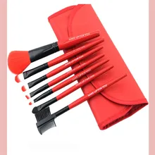 2016 Conjuntos de Viajar 7 p/set Maquiagem Jogo de Escova ferramentas Make-up Kit de Higiene Pessoal Make Up Brushes Set Caso maquiagem profissional de Cosméticos