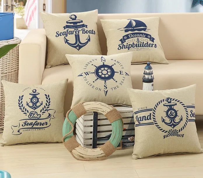 Nautical Anchor Sailor Sailing Boat Cotton Linen Cushons Cover Home Chair- Bed Chair Pillows Cover Pillowcase Cover 45x45cm B89
Nautical Anchor Sailor Sailing Boat Cotton Linen Cushons Cover Home Chair- Bed Chair Pillows Cover Pillowcase Cover 45x45cm B89