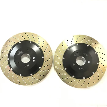 380*32mm drilled brake rotors with black center cap disc depth 53mm non-floating for BMW E46 M3 front
380*32mm drilled brake rotors with black center cap disc depth 53mm non-floating for BMW E46 M3 front