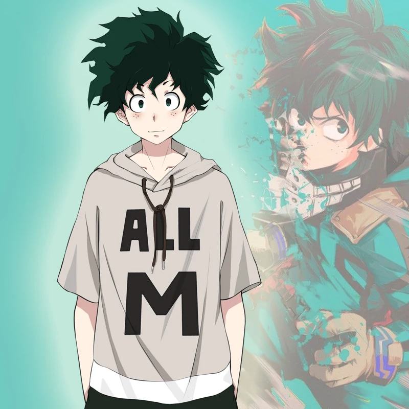 2019 Fashion T-shirt My Boku no Hero Academia Anime Cosplay Half sleeve Hoodie Women Men Casual Hooded Shirt Summer Tops
2019 Fashion T-shirt My Boku no Hero Academia Anime Cosplay Half sleeve Hoodie Women Men Casual Hooded Shirt Summer Tops