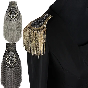 Handmade Fashion Tassel Chain Shoulder Board Badges Beads Patch Metal Epaulet Epaulet Military Brooch Medal 2 pieces
Handmade Fashion Tassel Chain Shoulder Board Badges Beads Patch Metal Epaulet Epaulet Military Brooch Medal 2 pieces