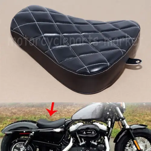 Мотоциклетные сшитые кожаные чехлы для сидений переднего водителя Solo Harley Sportster